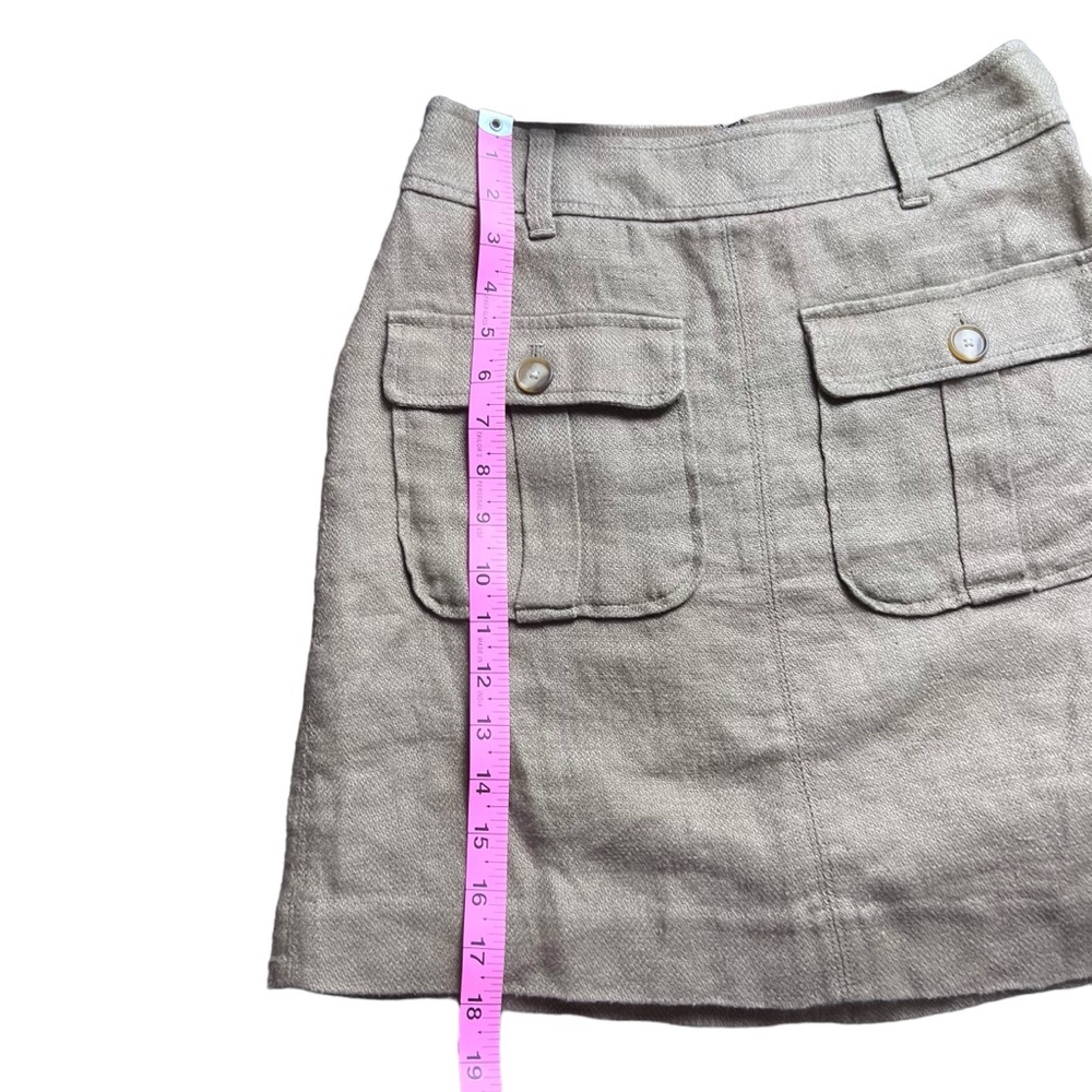NWT Loft Khaki Linen A-Line Skirt Size 0 - Picture 8 of 16